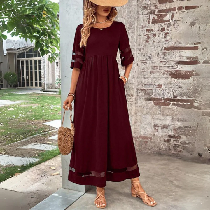 Cerelia | Vestido midi ajustado con efecto de control de abdomen