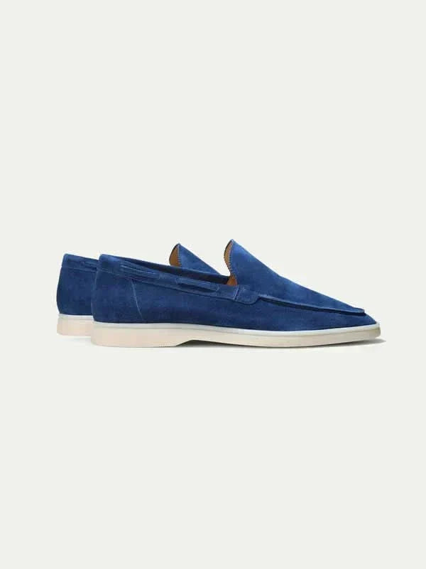 Mocasín Clásico de Ante Azul Berry