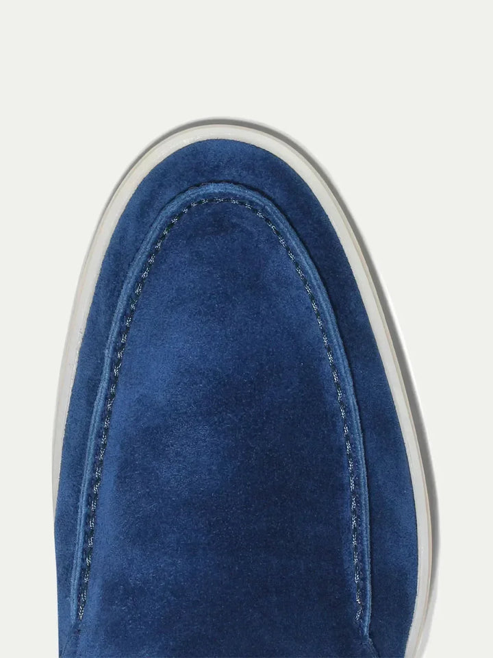 Mocasín Clásico de Ante Azul Berry