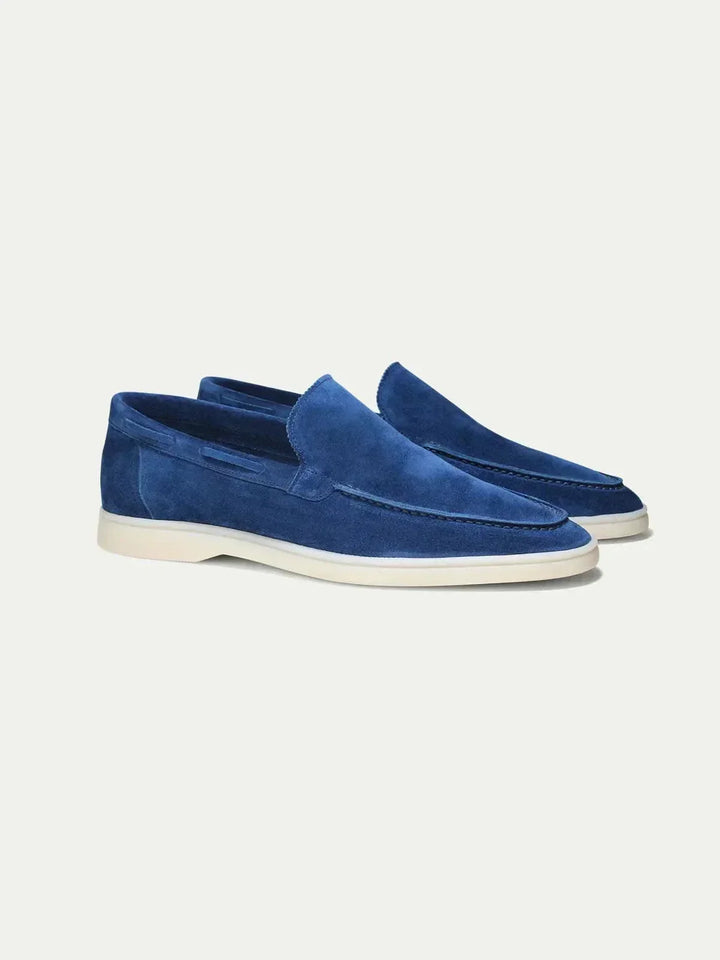 Mocasín Clásico de Ante Azul Berry