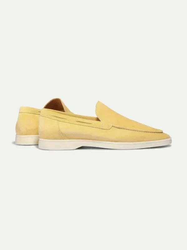Mocasín Clásico de Ante Amarillo Cítrico