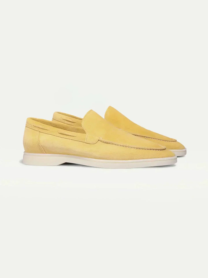 Mocasín Clásico de Ante Amarillo Cítrico