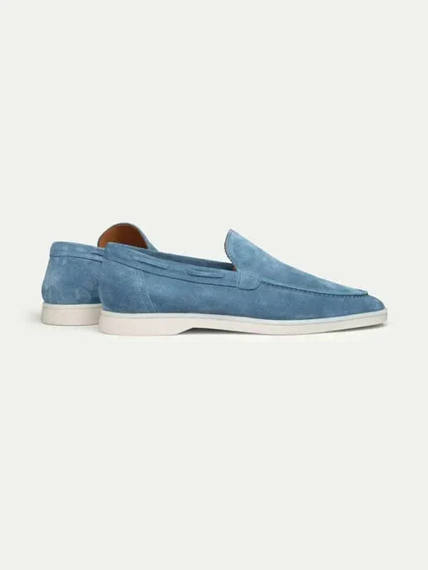 Mocasín Clásico de Ante Azul Marino
