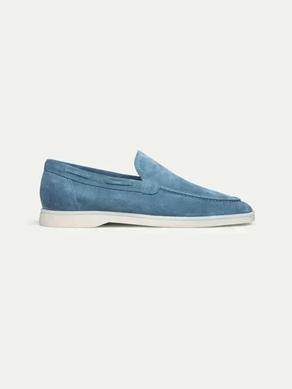 Mocasín Clásico de Ante Azul Marino