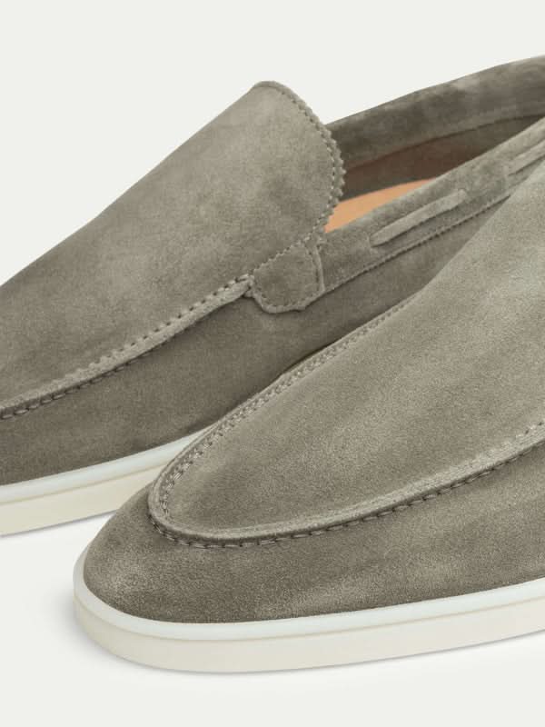 Mocasín Clásico de Ante Verde Oliva