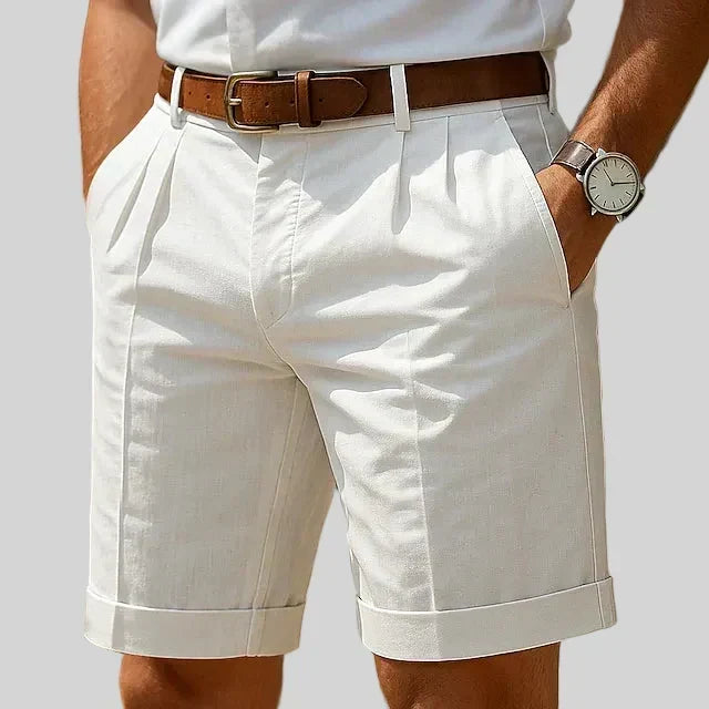 Enzo | Pantalones cortos de verano de lujo con pliegues